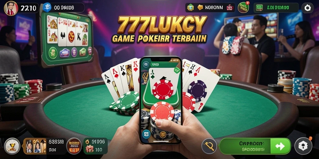 Screenshot gameplay Poker di 777LUKCY dengan suasana mendebarkan.
