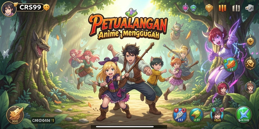 Tampilan gameplay Anime yang menarik dan penuh warna di CRS99.