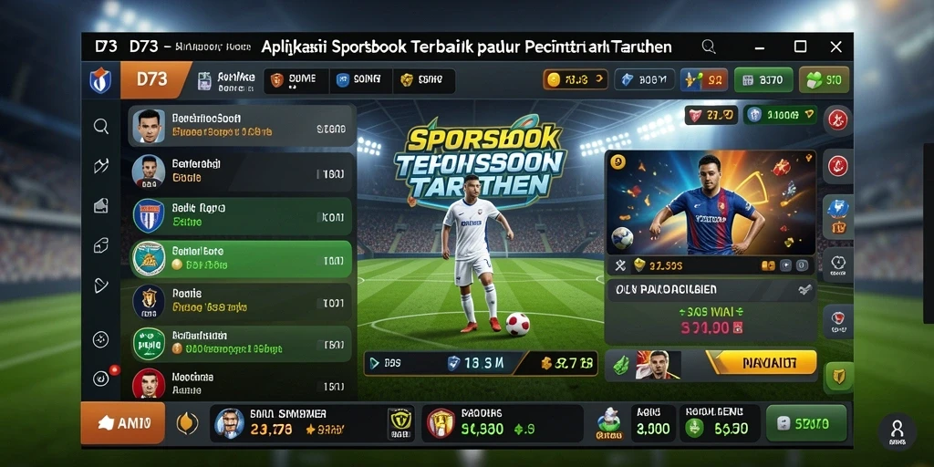 Screenshot aplikasi D73 menampilkan gameplay taruhan yang menarik.