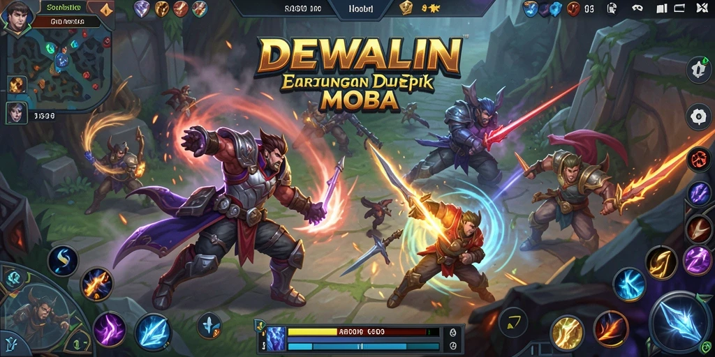 Gameplay seru DEWALIN dalam pertempuran MOBA.