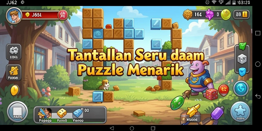 Screenshot gameplay JJ62 dengan tantangan puzzle yang menarik.