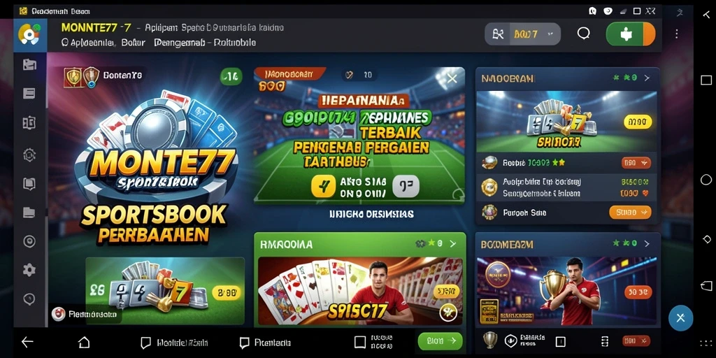 Tampilan gameplay <strong>MONTE77</strong> dengan opsi taruhan menarik pada berbagai olahraga.