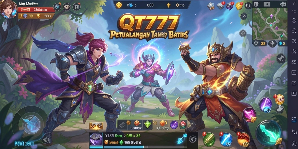 Screenshot gameplay QT777 menampilkan aksi seru dan lingkungan fantastis.