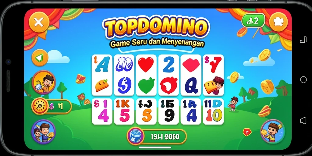 Tampilan gameplay seru di TOPDOMINO saat bermain Bingo.